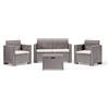 BICA SET SALOTTO, GIARDINO NEBRASKA 4 POSTI IN ECORATAN - BIANCO,MARRONE,ANTRACITE