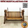 Dondolo altalena da giardino in legno massiccio di teak antico (riciclato di mez
