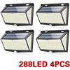 LED Solar China LED Energia Solare Muro Esterno, Giardino 288 Luci Umani Movimento Sensore IP65