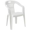 PROGARDEN SEDIA in RESINA da Giardino mod. PIONA colore BIANCO 56x55x78H cm