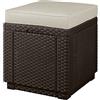 Comoda sedia a sdraio gialla in legno Seduta Universale Keter Cube marrone cuscino funzione contenitore 258810