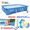 Bestway STEEL PRO PISCINA RETTANGOLARE → 400x211x81 cm + POMPA e FILTRO - 56424