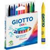 giotto pastelli a cera giotto 12 pezzi fila colori assortiti diametro 8,5mm