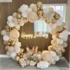 Netnology Kit Arco Palloncini Beige e Oro 185 Pezzi Palloncini Compleanno Bianco Sabbia