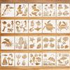 Does not apply 20 Pezzi Stencil per Pittura Muro Riutilizzabile, Stencil Decorativi per Pareti