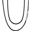 FaithHeart Collana Uomo Collana Caucciu 2/3 MM Nero/Marrone Corda di Cuoio Pelle Catenina