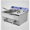 INOX Friggitrice Professionale Elettrica Inox Con Rubinetto 20 Litri Modello 2023