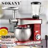 Impastatrice 3In1 Planetaria Frullatore Sokany Sc-2113 1500w Mixer 6,5lt luc