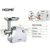 Tritacarne Elettrico 1200w 3 Trafile Di Taglio Acciaio Doppio Hoomei Hm-6266