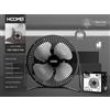 HOOMEI Ventilatore USB da Tavolo 5W 2 Velocità Silenzioso Pale 25cm HM-8108B