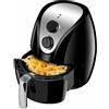 Della Friggitrice Ad Aria Calda Professionale Nera 1500w 2,8lt Senza Olio E Grassi