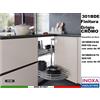 Inoxa Kit 2 Cestelli Mezzaluna Girevoli 301BDE/66 Base Min.100X60 Anta 40 Cromo Grigio
