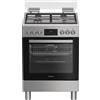 Hotpoint Ariston Cucina a Gas 4 Fuochi Forno Elettrico Ventilato 60x60cm H6G5LMX Hotpoint Ariston