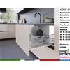 Inoxa Scolapiatti Base 60 Estraibile UNICA 37N01/60-50PC Guide HETTICH Prof. 49,8