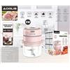 Tritatutto Elettrico Portatile AORLIS AS 78211 300ml 5W USB Rosa