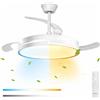 AIGOSTAR VENTILATORE DA SOFFITTO CON LUCE PALE SCOMPARSA 54W LAMPADARIO AIGOSTAR