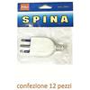 Set 12 Spine Prese Elettriche Dritte Volante Attacco Piccolo 10A 250V bianca hmj