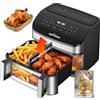 Does not apply Friggitrice Ad Aria 12 Litri - Doppia Resistenza Airfryer, 2600W XXL Doppio Cest