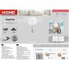 Ventilatore a Piantana HOOMEI HM-8662R-W 40cm Telecomando 3 Velocità