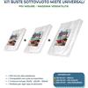 3F Kit Buste Sottovuoto Miste 100/200/300pz 15x25 20x30 30x40 Sacchetti Alimenti