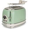 Ariete Tostapane Vintage 155 2 fette di pane con pinze 810W Acciaio Inox Verde