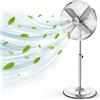 AIGOSTAR VENTILATORE PIANTANA IN ACCIAIO OSCILLANTE 3 VELOCITA REGOLABILE 50WATT