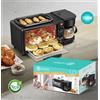 Macchina Per La Colazione 3in1 1050w Fornetto Tostiera Macchina Caffè linq