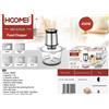 Tritatutto Elettrico HOOMEI HM-6292A 400W 1.5L Vaso Vetro 2 Velocità Lame Inox