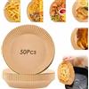 Carta Forno Per Friggitrice ad Aria Forno Microonde 50pz 16cm Fodere Usa e Getta