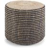 Il tappeto moderno Pouf rotondo - pouf in iuta intrecciato a mano largo 18 pollici in naturale, ...