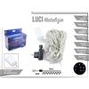 Luci Natale Decorazione Pioggia 144 Led Luce Bianca Fredda 3mtx0,6mt 52659A dfh