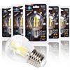 Aigostar Lampadina Filamento LED G45 E27 8W 880lm 6500K Vetro Trasparente 5 Pezz