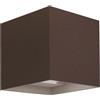 Shot APPLIQUE LED QUADRATA DA PARETE CON FASCIO REGOLABILE COLORE CORTEN MARBELLA