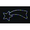 Stella Cometa Con Led Luce Multicolore 80cm Decorazione Natale sus