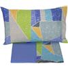 GABEL Completo lenzuola in cotone piazza e mezza MAXI Rainbow bluette