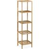 Does not apply Scaffale Da Bagno in Legno Di Noce, HLP: 146X35,5X35,5 Cm, 5 Ripiani, Mobiletto