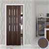 Forte PORTE PORTA A SOFFIETTO PVC 88,5x214 CM CON VETRO COLORI MANIGLIA DA INTERNO