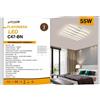 Plafoniera LED UNIVERSO C47-BN 55W 4400LM 4000K Luce Naturale 51x49cm IP20