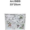 Cornice Multipla 3 Foto con Cuore - 33x25 cm - Art. 19819 - Formato 10x15 bal
