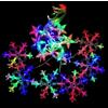 Luci di Natale Tenda Luminosa 12 Stelle Fiocchi Neve LED Luce Multicolore reb