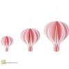 bomboniere.tv SET 3 MONGOLFIERE ROSA DA APPENDERE PC. 15X20 MD. 26X30 GR. 33X40