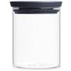Brabantia 298288 Barattolo Rotondo in Vetro Borosilicato, 0.6 L, Trasparente