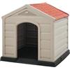Fraschetti CUCCIA PER CANI IN RESINA PLASTICA DOGGY TAGLIA GRANDE LARGE 90X92X89 CM BEIGE