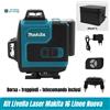 Makita Livella Laser Makita 16 Linee 3D 360° + Telecomando + Treppiedi + Batteria