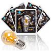 Aigostar Lampadina Filamento LED G45 E27 8W 880lm 2200K Vetro Ambrato Oro 5 Pezz