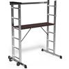 Does not apply ® Scala Alluminio Multifunzione 3 in 1, Ponteggio Trabattello Piattaforma Da Lav