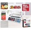 Bilancia Digitale Aorlis AO-78375 40kg Piatto Acciaio Inox Elettronica