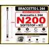 Pistone Molla a Gas 244mm N200 Softstop Testine Pressione Ricambio Mobile + Kit