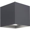 Shot APPLIQUE LED QUADRATA DA PARETE CON FASCIO REGOLABILE COLORE ANTRACITE MARBELLA