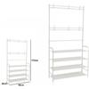 Appendiabiti Stender Ganci In Metallo Con 4 Ripiani Multifunzione Bianco dfh